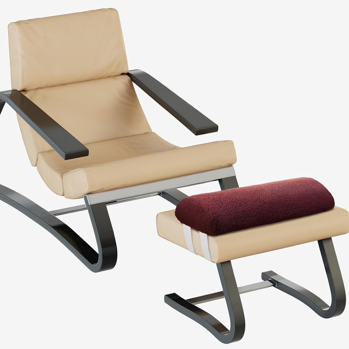 Wesiti Recliner Leg Rest Cushion Footrest Pillow Elevate Feet, Dark Gray