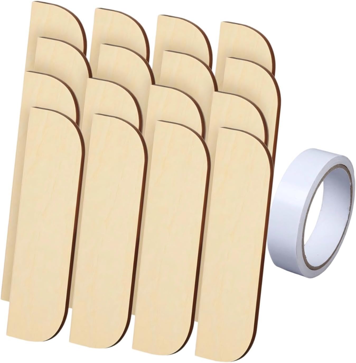 8 Pieces Hinge Repair Wooden Plate Door Hole Cover Plate Wooden Hinge Filler Wood Repair Kit with Tape Simple Panel Suitable for Cabinet, Square Corner, 8 Piece