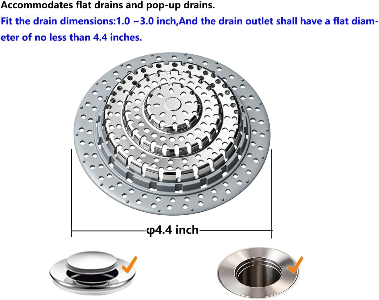 XAJOON Bathtub Drain Hair Catcher,Bathtub Protector Suitable for Bathroom Bathtub, Pop-Up Drains. (Patented Product)