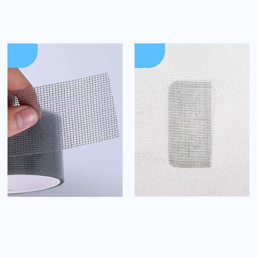 2 Rolls 2 Inch Window Screen Repair Tape Adhesive Screen Patch Window Screen Hole Cover Window Mesh Repair Tape Door Screen Mesh Tape Black