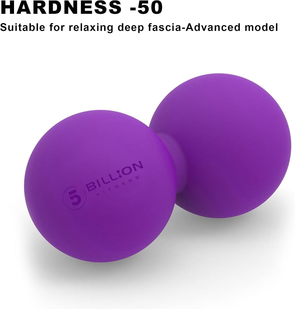 5BILLION FITNESS Peanut Massage Ball - Double Lacrosse Massage Ball & Mobility Ball for Physical Therapy - Deep Tissue Massage Tool for Myofascial Release, Muscle Relaxer, Acupoint Massage