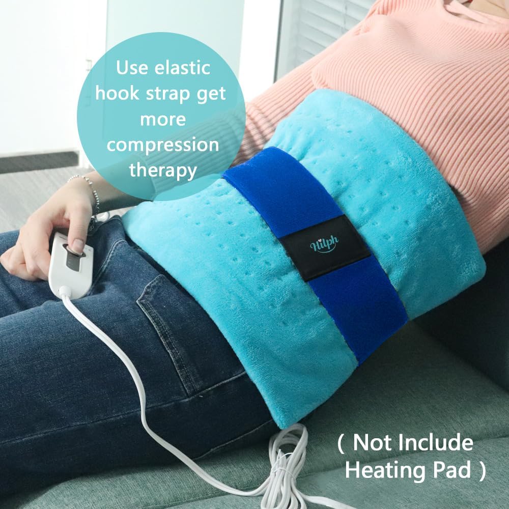 Hilph Ice Pack Strap, Stretchable, 3 Sizes Belt Extender Secure Straps | Elastic Hook and Loop Extension Straps, Add Length to Most Ice Packs, Secure Ice Pack, Multiple Use for Knee, Back, Shoulder