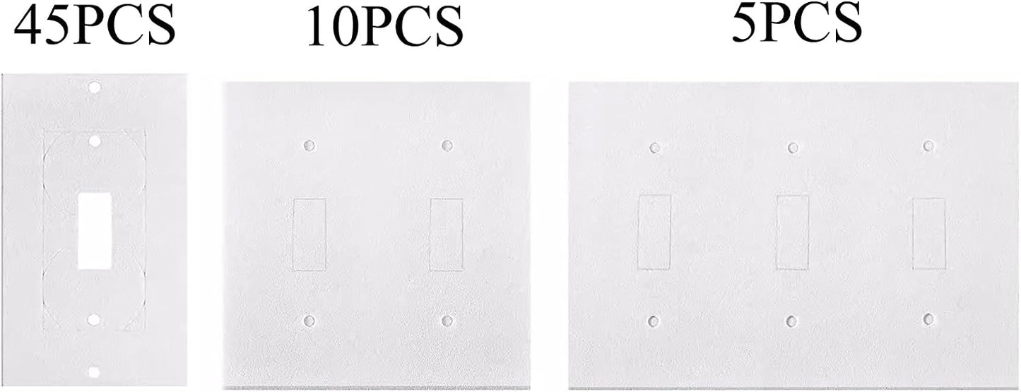 40PCS Wall Insulation Outlet Insulators Draft Sealers, Switch Plate Insulation EVA Foam Gasket for Wall, Light, Switch Socket