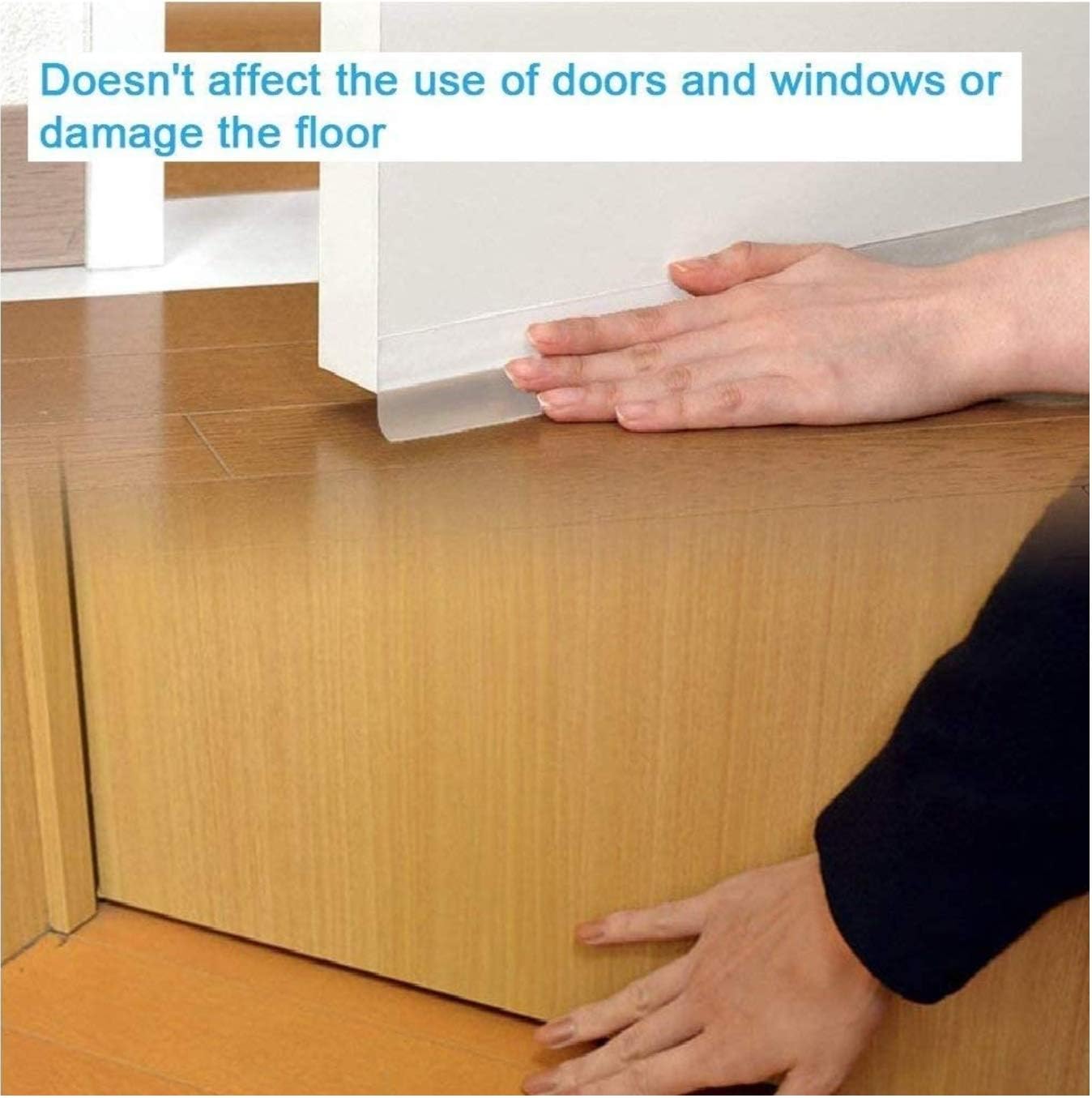 Door Strip Bottom, House and Glass Shower Door Seal Strip for Side of Door(Transparent), 1" x 16.4'