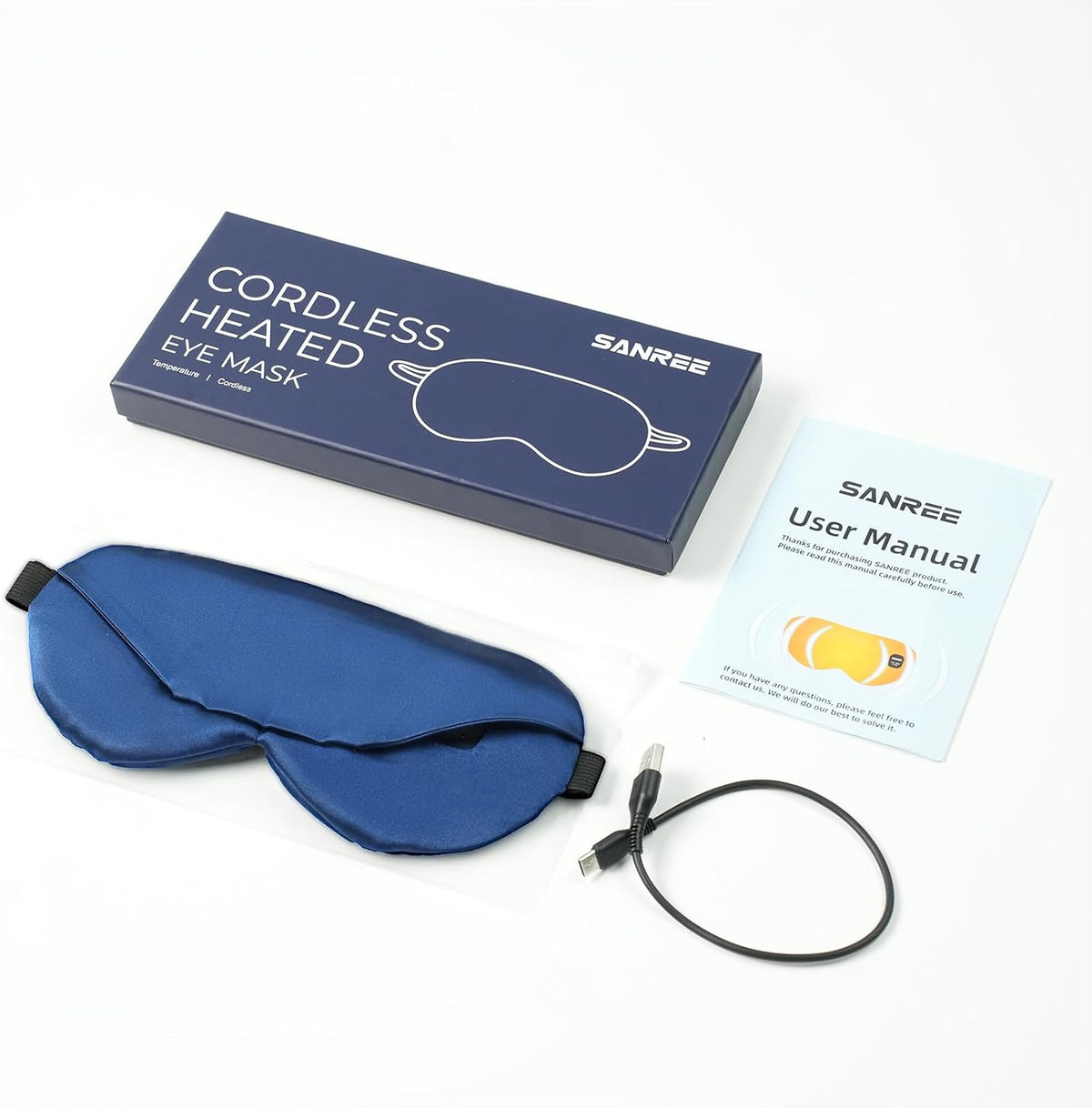 Cordless Heated Eye Mask,Eye Mask for Dry Eyes,Improved Sleep