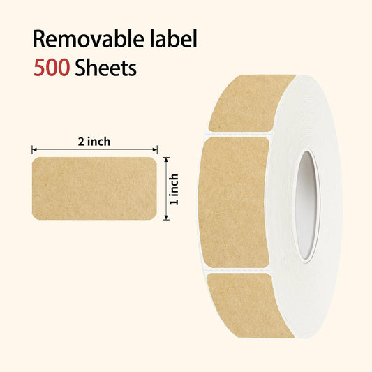 500 Pcs Removable Freezer Labels, Removable Freezer Labels Water Oil Resistant with Perforation Line for Food Containers Jars Pantry Organization (Morandi Color- 1x 2 inch)