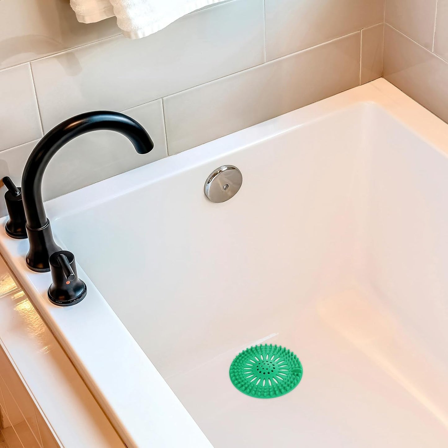 Gotega 5 Pack Sink Drain Strainer, Hair Catcher for Bathroom Tub Shower | Sink Hair Catcher Shower Drain Durable Silicone Hair Stopper Shower Drain Cover Hair Trap, Bathroom Sink Replacement
