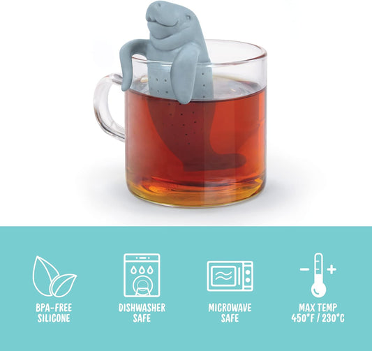 Genuine Fred RELAXOLOTL Tea Infuser, Cute Axolotl Design, For Loose Leaf Tea, Flexible, Easy to Clean Silicone, Fun Gift for Tea Lovers, Clever Kitchen Gadget