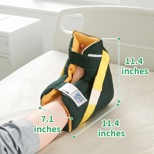 Foot Drop Heel Protector – Ankle Support for Bed Sores, Pressure Relief & Diabetic Care – Adjustable Straps, Breathable, Machine Washable (Dark green, Free Size)