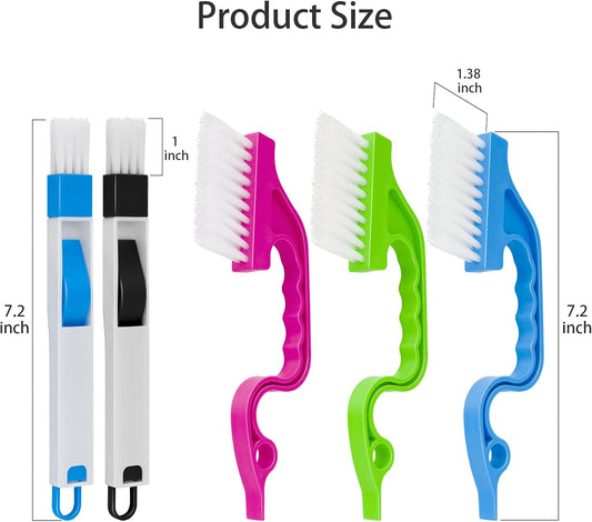 Window Track Cleaning Brush Set, 5 Pack Crevice Cleaning Tools