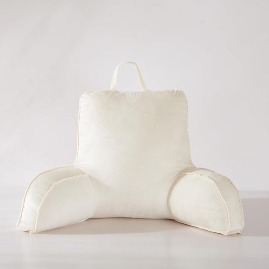 StarAneer Reading Pillow for Sitting in Bed Adult,Back for Bed Sitting Up, Pillow,Backrest Back Support Chair Pillow, College Dorm Essentials for Girls and Boys, Velvet Beige L