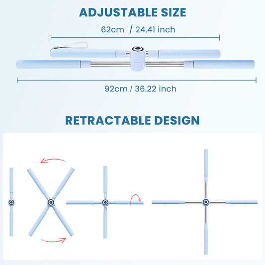 Yoga Stick, Posture Correction Stick for Women and Men, Relieve Back Pain, Upper and Lower Back Stretchers and Straighteners, 24.4-36.2 Inch Stretching Stick Neck Hump Corrector Stretching rod