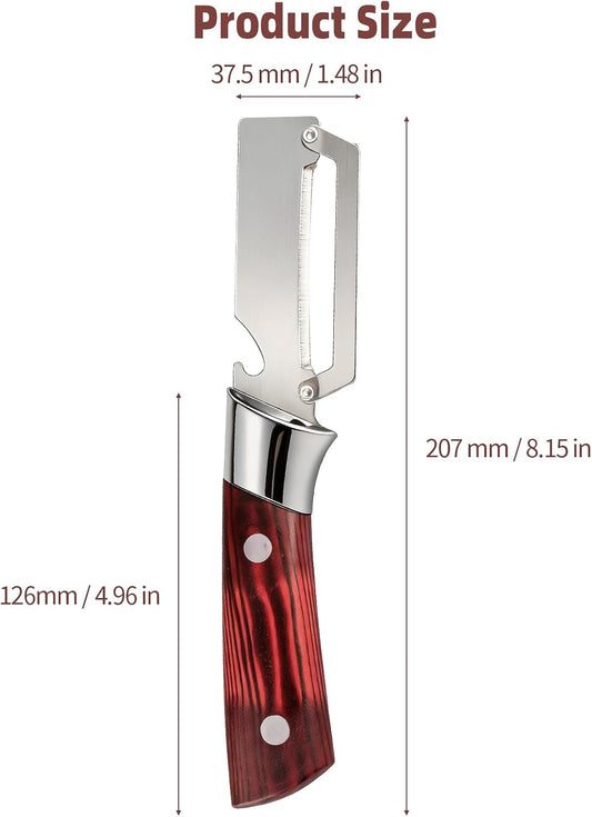 Multifunctional Vegetable Peeler for Peeling Potato Carrot(2 Pack) | 2 in 1 Stainless Steel Fruit Veggie Peeler | Bottle Opener | Handheld Fruit Cucumber Slicer