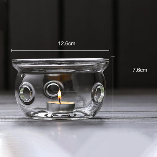Creative Stylish Heat Heating with Glass Base Insulated Warm Warmer Tea Pot Material for Preservation and Keep, Design for Home and Office Tea Parties