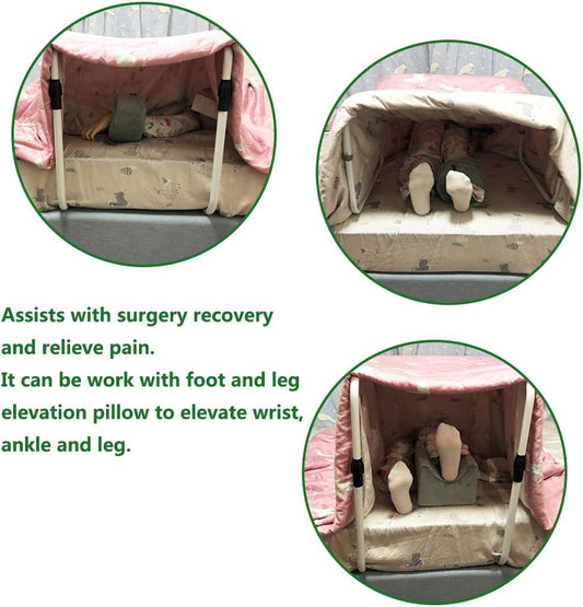 Zelen Blanket Lifter Foot Surgery Tent Cradle Bed Sheet Lifter Blanket Lift Bar Support Medical Tent Adjustable Bed Foot Protector for Feet Ankle Surgery Recovery Arthritis Leg Cramps Gout Care