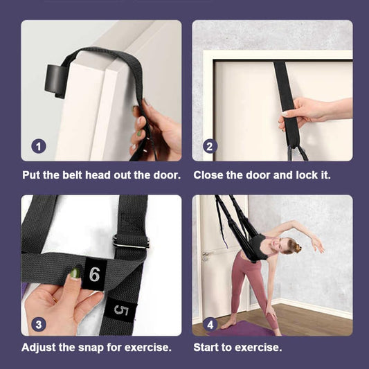Aerial Yoga Rope for Door,Yoga Door Swing,Leg Stretcher Strap | Stretching Strap,Backbend Training Rope, Flexibility Trainer Stretching Equipment Assist Stretch for Gymnastics