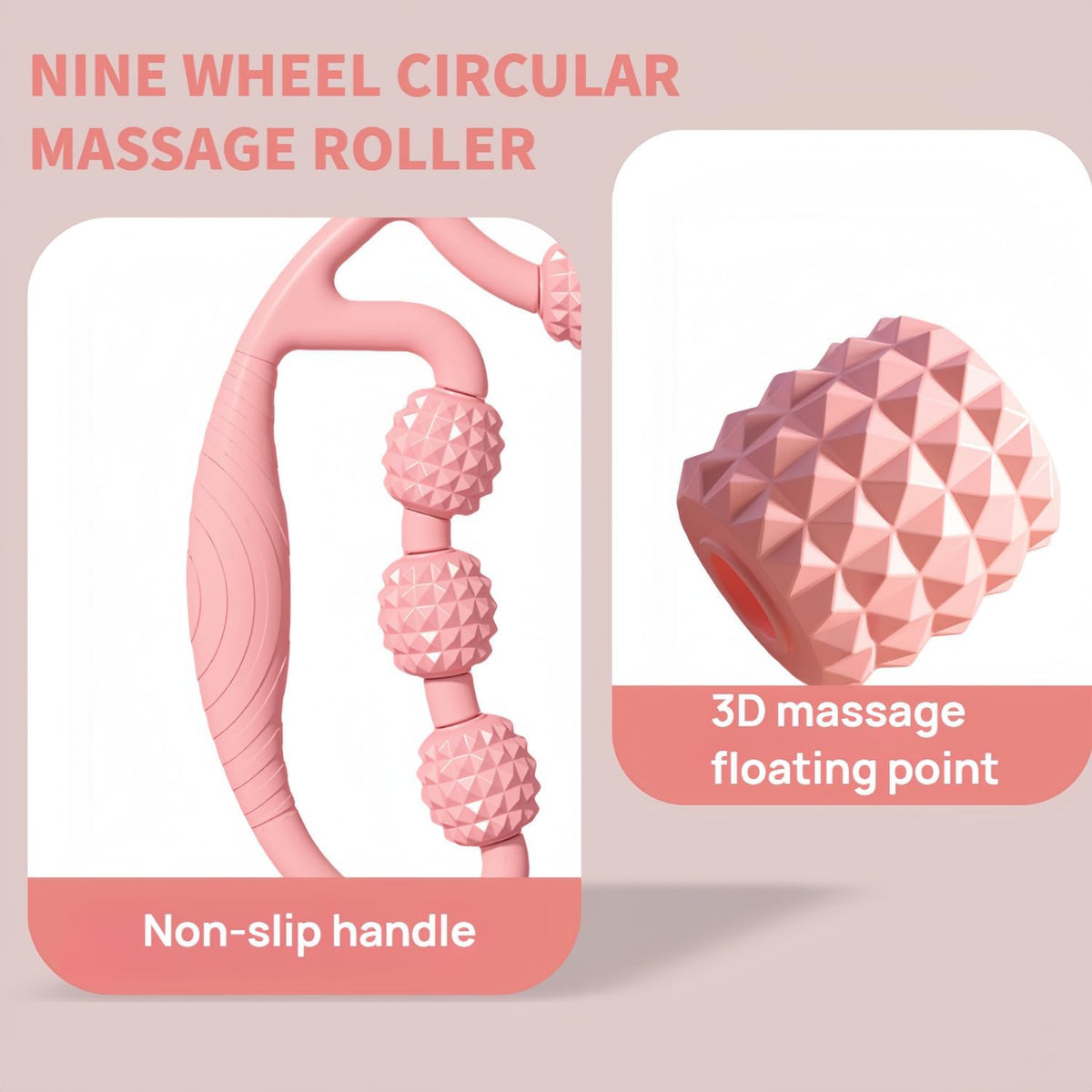 Full Body Massage Tool, Pink, 25cm Length