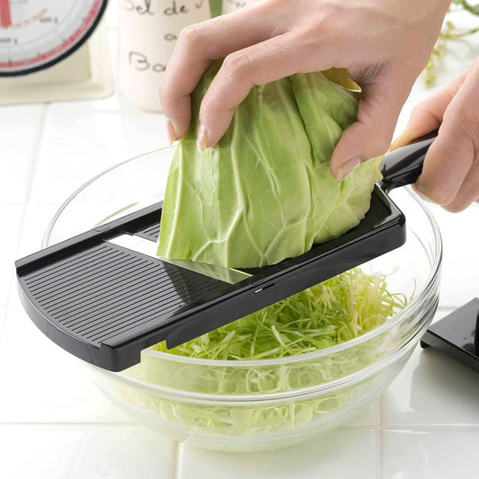 Shimomura Katsu Shop 35098 Tsubame Sanjo Cabbage Slicer Smart (Made in Japan) for Ultra-Thin Julienne in Time, Fluffy Julienne 0.04 inch (1 mm) Wide, For 1/4 Cuts, Safety Holder Included