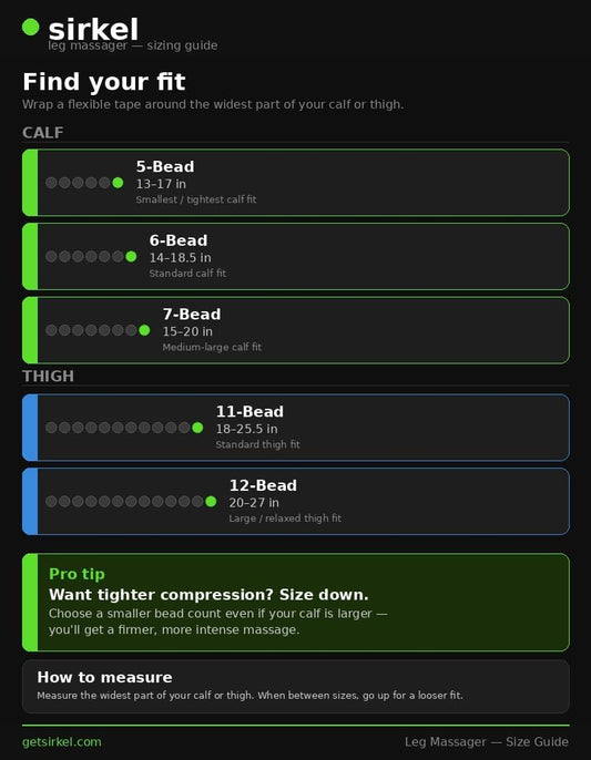 Sirkel Calf Compression Ring for Men & Women | Portable Leg Massager, Tight Muscles, Shin Splints, Recovery & Circulation, Circle Leg Roller