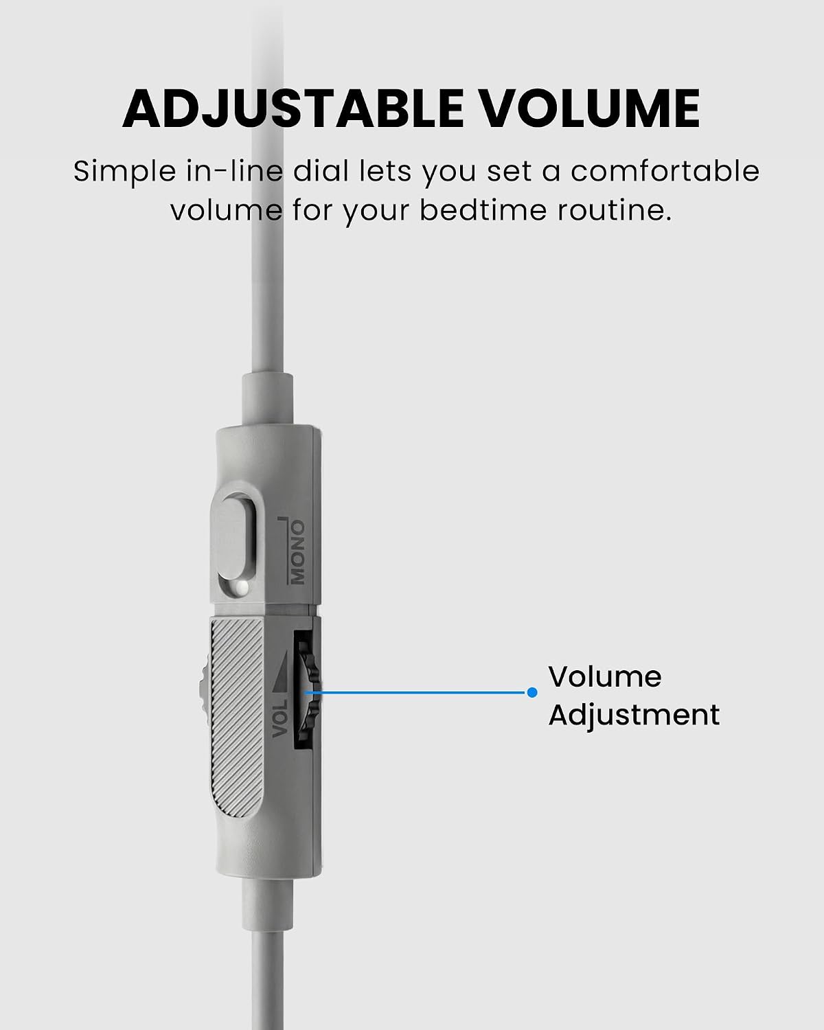 Avantree Slumber Mini - Wired Pillow Speaker for Sleeping | Soft Bedtime Audio, No Charging Needed, In-Line Volume Control, USB-C & AUX, Sleep Audio for Podcasts & Audiobooks