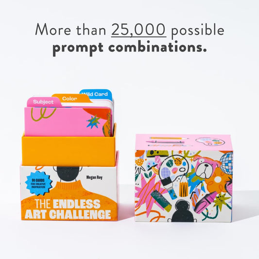 The Endless Art Challenge Card Deck: 90 Creativity Prompt Cards (Overall 25,000 Combinations!) for Never-Ending Art Inspiration (Creative Gifts)