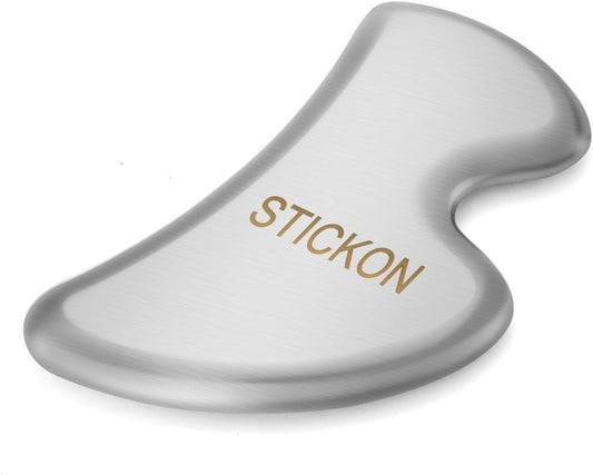 Stainless Steel Gua Sha Scraping Massage IASTM Soft Tissue Mobilization Tool (B Shape)