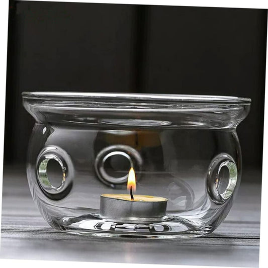 2Pcs Teapot Warmer Borosilicate Heating Stand for Tea for Home and Office Safe Ventilation for Housewarming and Birthdays