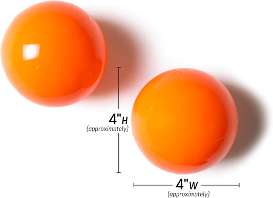Yoga Massage Ball Smooth Ball – 4 inches Adjustable Firmness Massage Roller Balls for Back, Neck & Floor Therapy – Gentle Deep Muscle Relief for Sensitive Soft Tissue (red)