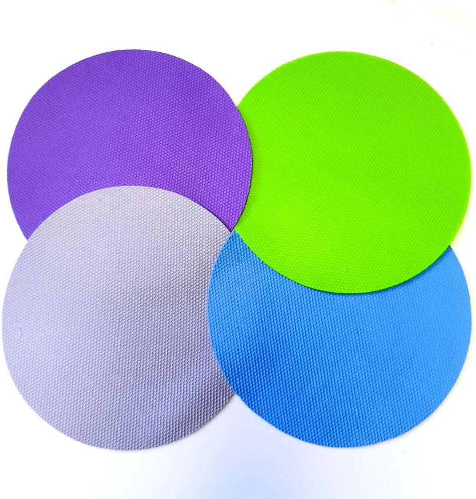 4pcs Rubber Jar Opener Bottle Gripper for Weak Hands, Seniors | Non Slip Pad Multi-function Silicone Can Opener for Kitchen, Can Lids, Jars, Coasters, Heat-Resistant, Easy Clean, Durable