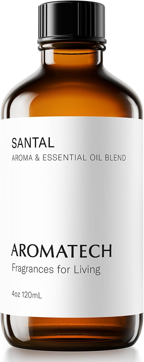 AromaTech Santal Aroma Essential Oil Blend: Luxury Hotel Inspired Aromatherapy with Amber, Vanilla, Cedar & Sandalwood for Ultrasonic Diffusers (0.33 Fl Oz (Pack of 1))