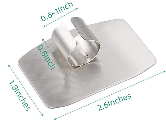 wefaner Stainless Steel Finger Guards for Cutting | Hand Protector Finger Protector Avoid Injury When Cutting Vegetables, Meat, Slicing and Dicing Safe Chopping Tools