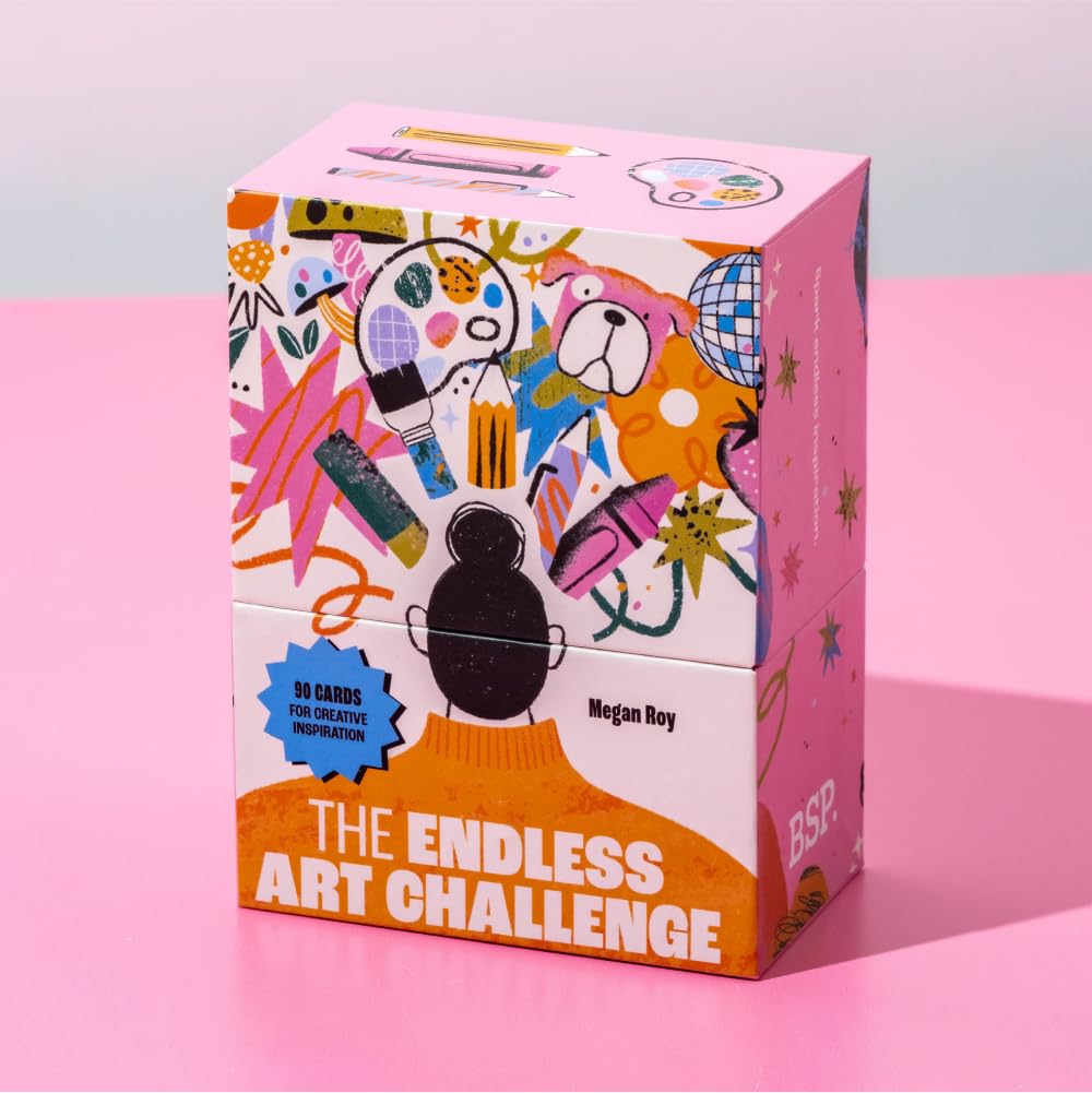 The Endless Art Challenge Card Deck: 90 Creativity Prompt Cards (Overall 25,000 Combinations!) for Never-Ending Art Inspiration (Creative Gifts)