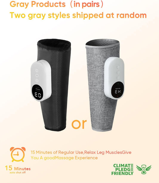 LINGTENG Leg Massager for Circulation and Pain Relief, Calf Air Compression | Leg Massager with Heat, with 3 Intensities, 3 Modes, Easy to use, Muscle Relaxation, Birthday Gifts for Parents (Pair)