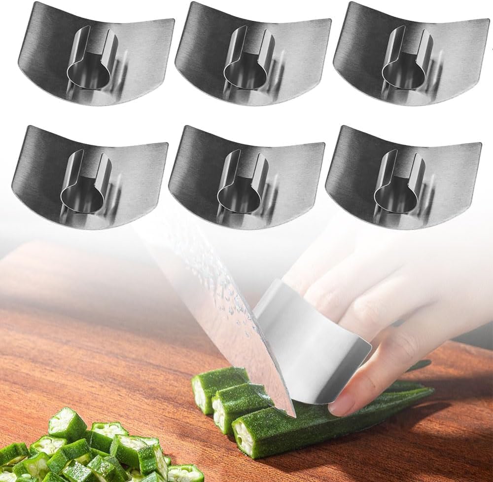 Stainless Steel Finger Guard, 2026 New Upgrade Safe Slicing Tool, Finger Protector for Cutting Food for Chopping Dicing and Kitchen Food Prep