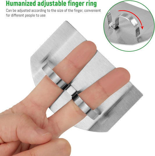 Onion Holder for Slicing,Stainless Steel Onion Slice Holder,Finger Protector for Cutting Food,Stainless Steel Finger Hand Protector,2-Pack (Color-D)