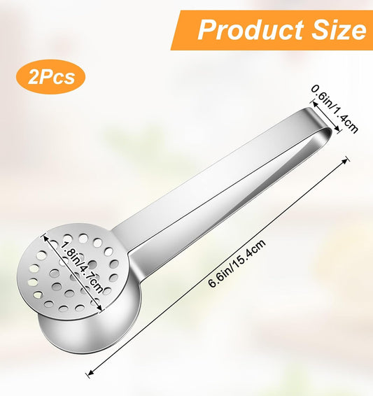 2 Pcs Tea Bag Squeezer, Tea Bag Tongs, Tea Leaf Filter Press Clips for Home Kitchen Office Coffee Shop Hot Tea Brewing Daily Drink Making Use