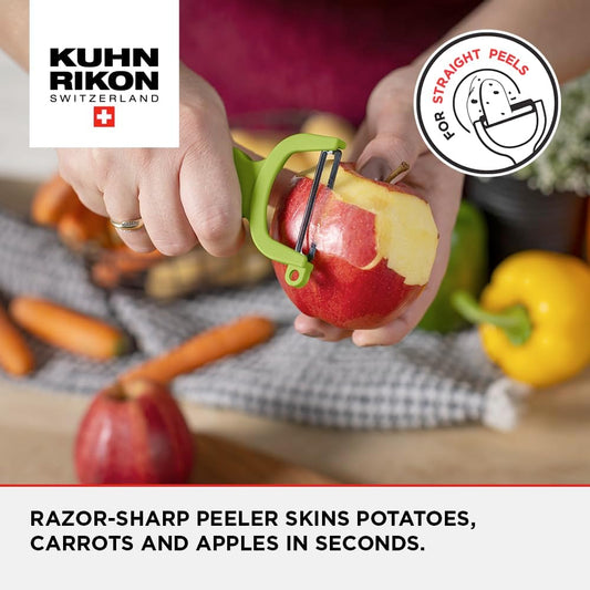 Kuhn Rikon Original Swiss Peeler 3-Pack Red/Green/Yellow