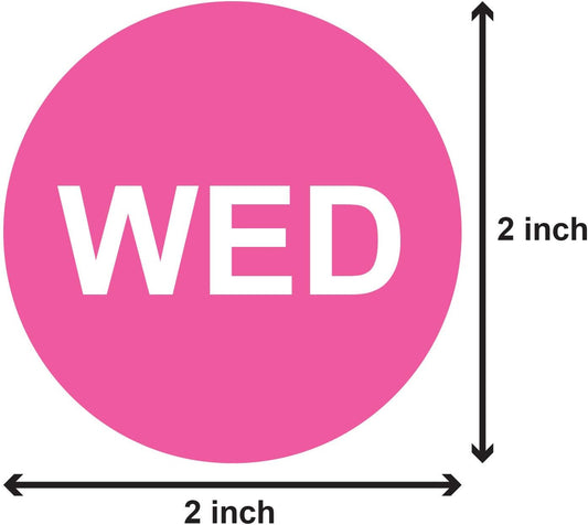 Friday Stickers, 2 inch, Round, Yellow, 300 Count | Days of The Week Labels, Food Labels, Restaurant/Food Safety, Week Rotation