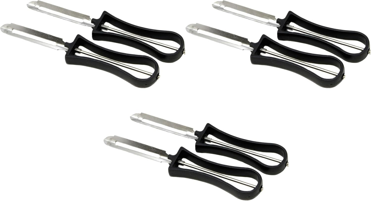Chef Craft Classic Stainless Steel Blade Vegetable Peeler, 6 inches in length, Black