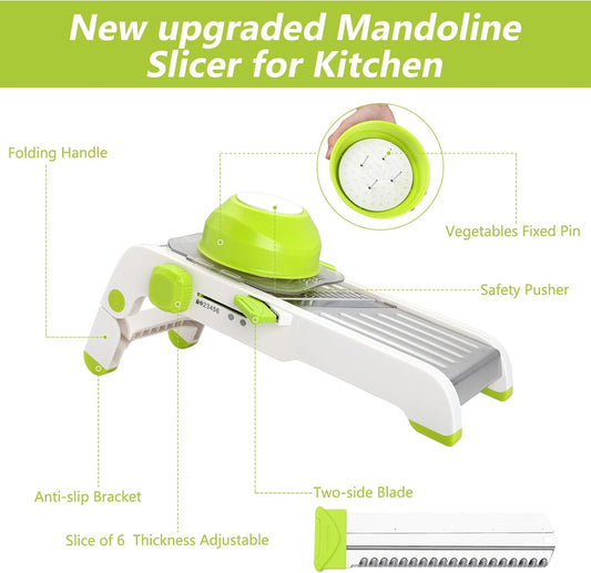 Mandoline Slicer for Kitchen, Adjustable Vegetable Potato Slicer