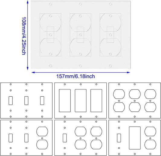 30Pcs Triple Wall Insulation Gasket Wall Plate Outlet Sealers, White Outlet Insulation Gasket Light Switch Insulation Electrical Outlet Covers Draft Stopper Foam Gaskets Electric Outlet Insulators