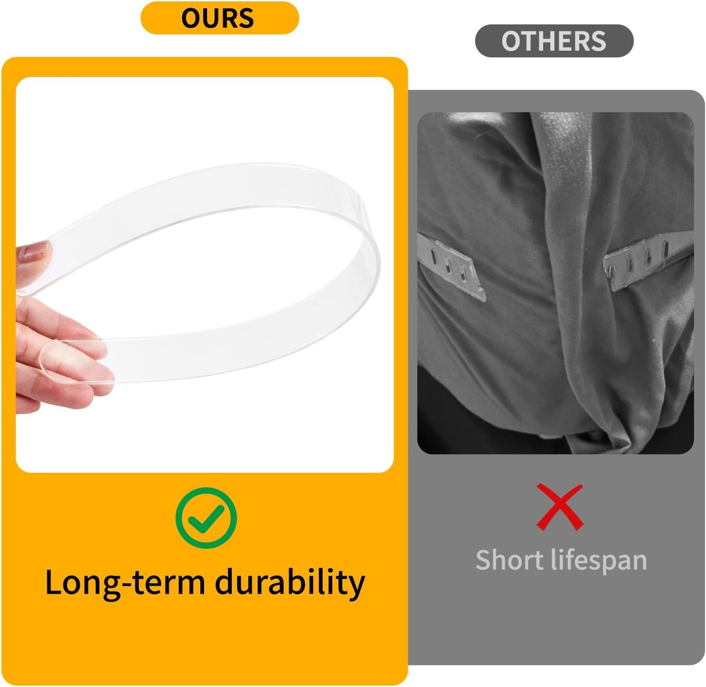 4PCS Replacement Strips for Bed Sheet Holder, Bed Sheet Straps Compatible with Most Bed Lock Sheet Holders