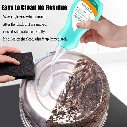 Magic Gel Cleaner For Pots And Pans, 150g Black Pot Bottom Cleaning Gel, Stainless Steel Pot Cleaner, Pot Cleaner For Bottom Of Pans, Cooktop Cleaner Cookware Cleaner Rust Remover (1pcs)