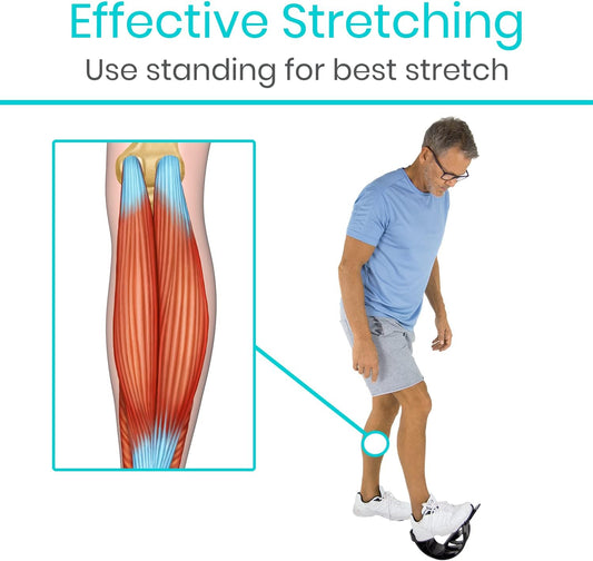 Vive Calf Stretcher Foot Rocker - for Pro Shin Splint Relief, Achilles, Plantar Fasciitis, Heel, Ankle Strengthening - Roller Therapy Device Gift for Runners, Running, Stretching, Severs Disease