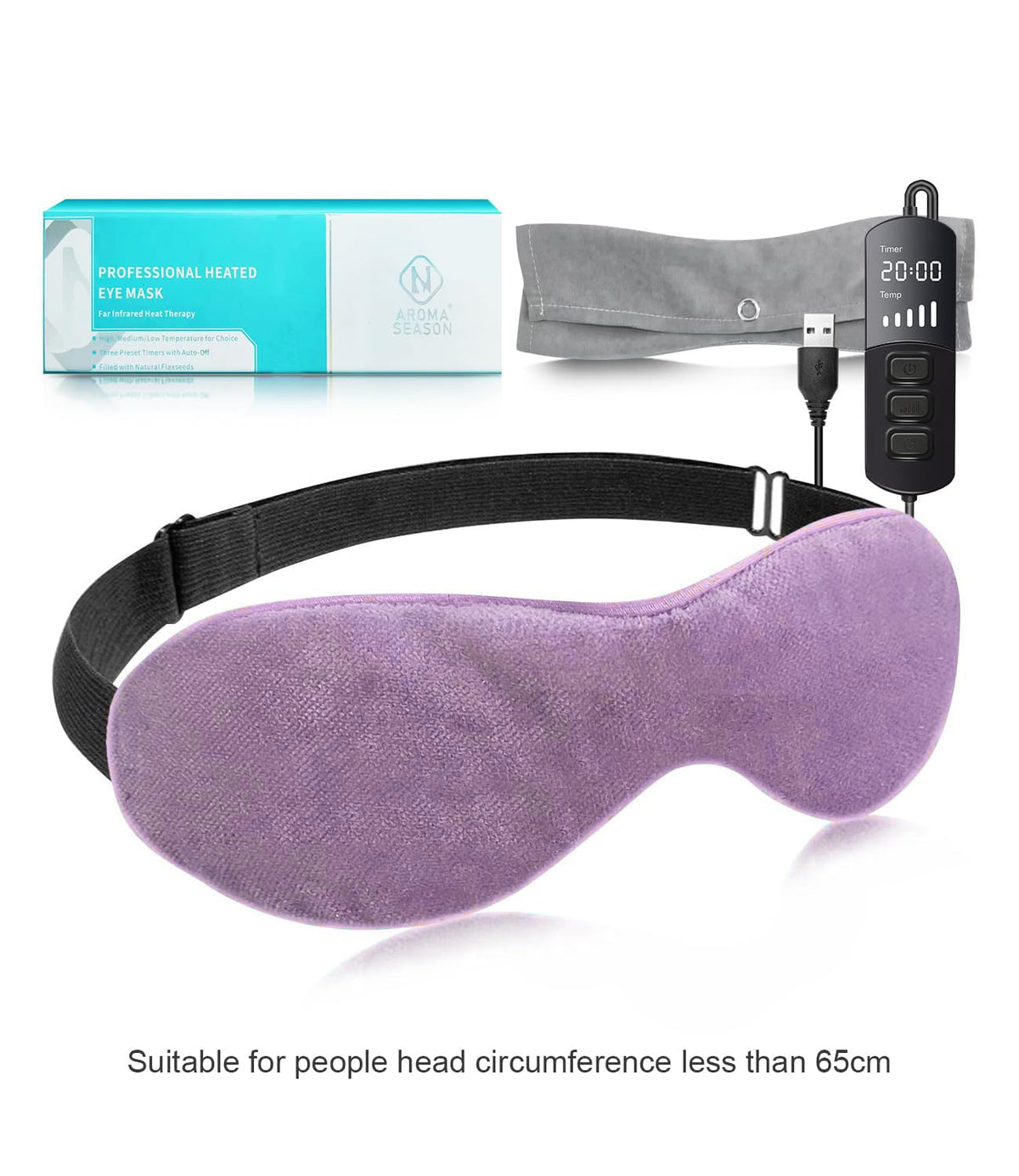Aroma Season Heated Eye Mask for Dry Eyes, Warm Eye Compress with Flaxseed for MGD, Dry Eye Syndrome, Chalazion Blepharitis Stye Eye Treatment, Steam Moist to Unclog Glands (Blue)