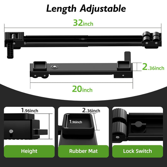 Appliance Rollers Heavy Duty,20''-32''in Extendable Appliance Sliders,Liftable Anti Slip Mobile Washing Machine Base,Easily Move Washer and Dryer Machines,Refrigerators,Furniture-Black