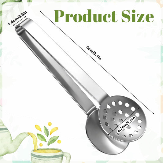 2 Pack Tea Bag Squeezer, Tea Accessories for Tea-Lovers, Stainless Steel, Durable Strainer Gripper, Ergonomic Dispenser Accessories