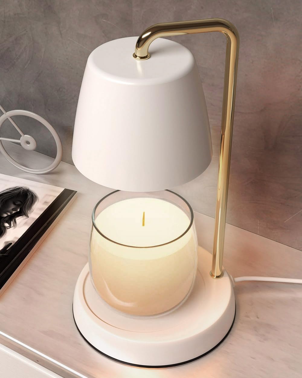 White Candle Warmer Lamp