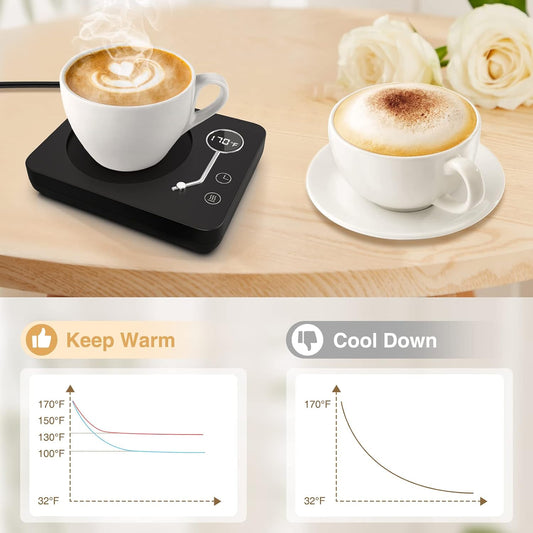 Tiptop Home Coffee Mug Warmer for Desk, Auto Shut Off, 3 Temperature Settings, Smart Candle & Tea Warmer with Gravity Sensor