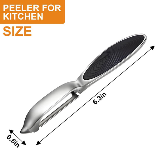 TACGEA Vegetable Peeler for Kitchen, Potato Peelers for Fruit Straight Blade, Durable Non-Slip Handle, Set of 2